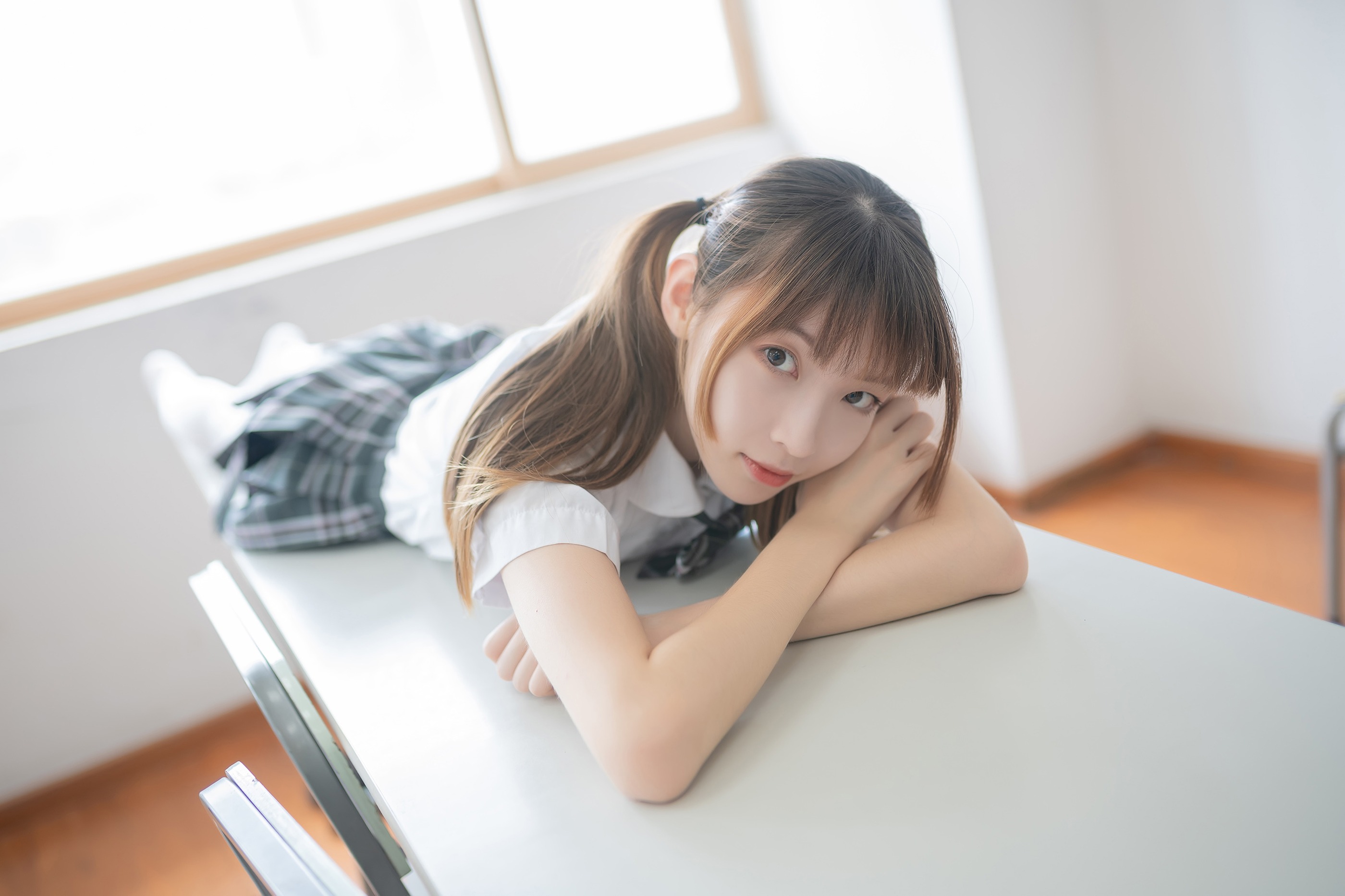 图片[1]-兔玩印画 – NO.009 [兔玩印画] 白丝双马尾少女-XikXak